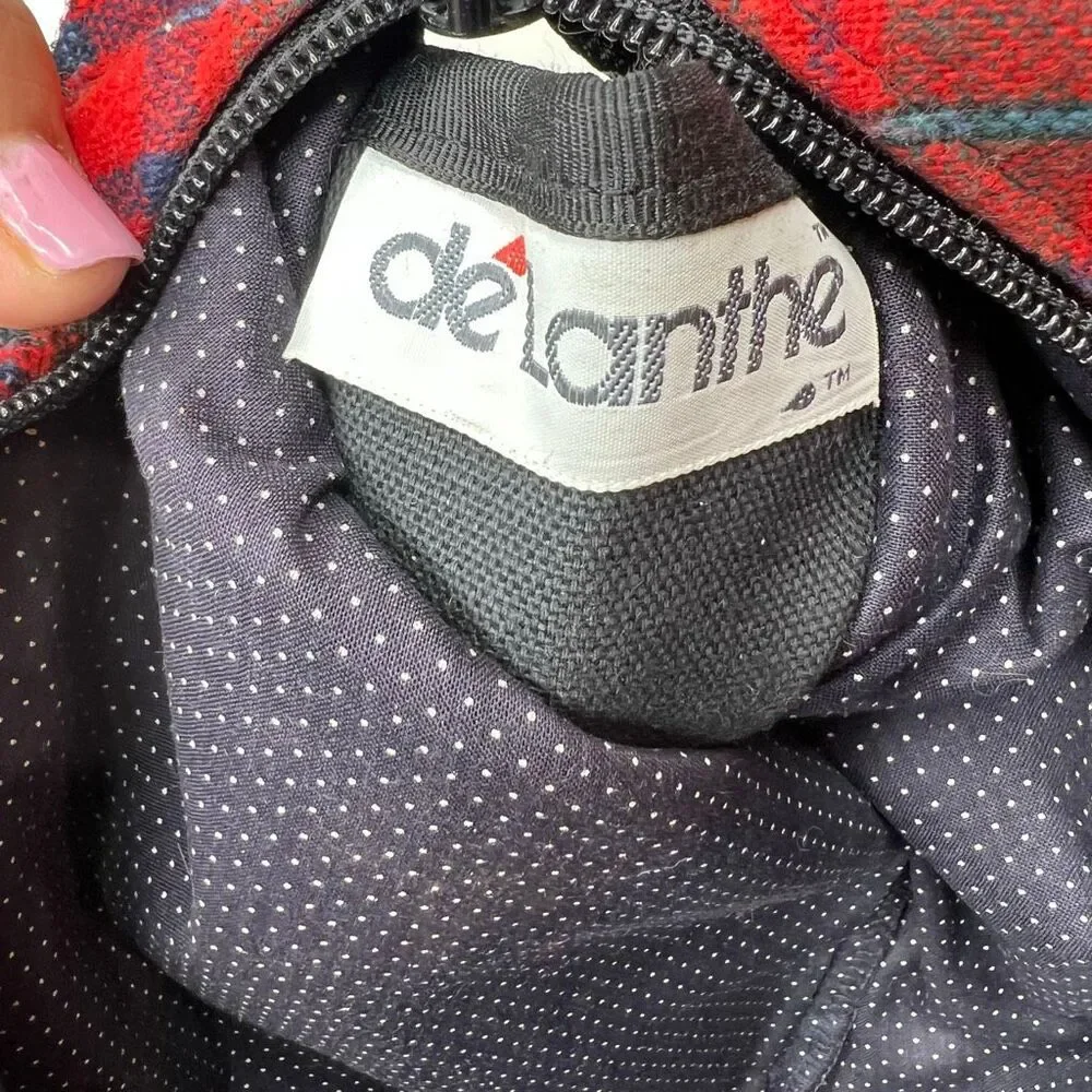 de'Lanthe vintage tartan plaid clutch purse, a preppy classic originally handcra